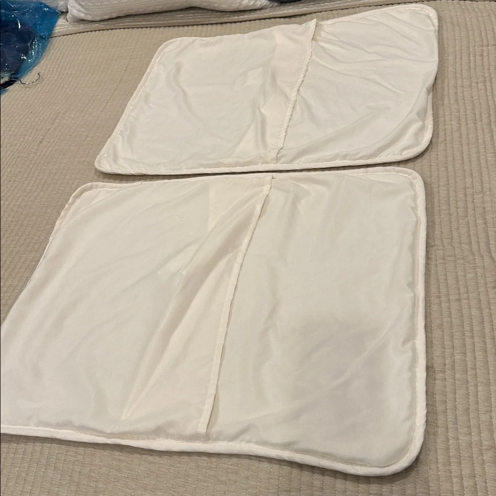 Artistic Linen Standard Pillow Sham Set (2) Ivory Quilted Textured Oval Pattern